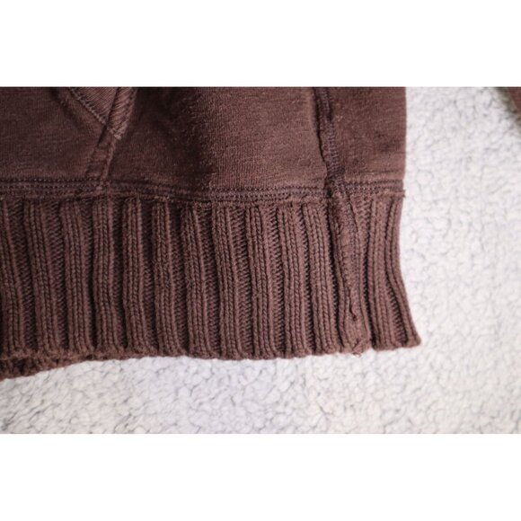 American Eagle Vintage Fit Mens Ribbed Shawl Collar Pullover Sweater Brown Size - Picture 8 of 10
